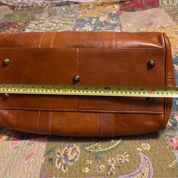 VERA PELLE Leather Travel Bag Duffel Overnight - Picture 15 of 16